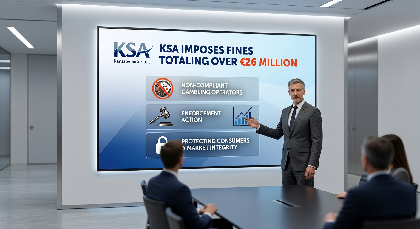 Grafiek met stijgende boetebedragen van de KSA, illustrerend de toename in handhaving tegen illegale goksites