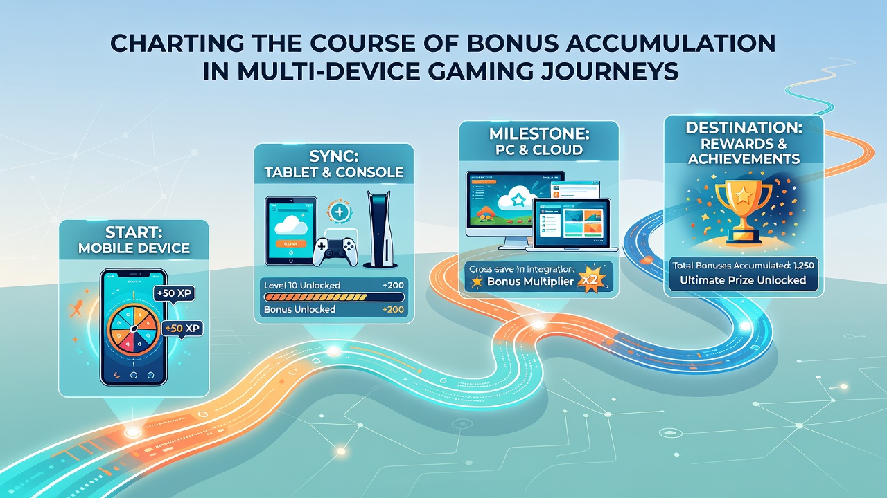 Grafiek van bonusaccumulatie over mobiel, tablet en desktop apparaten