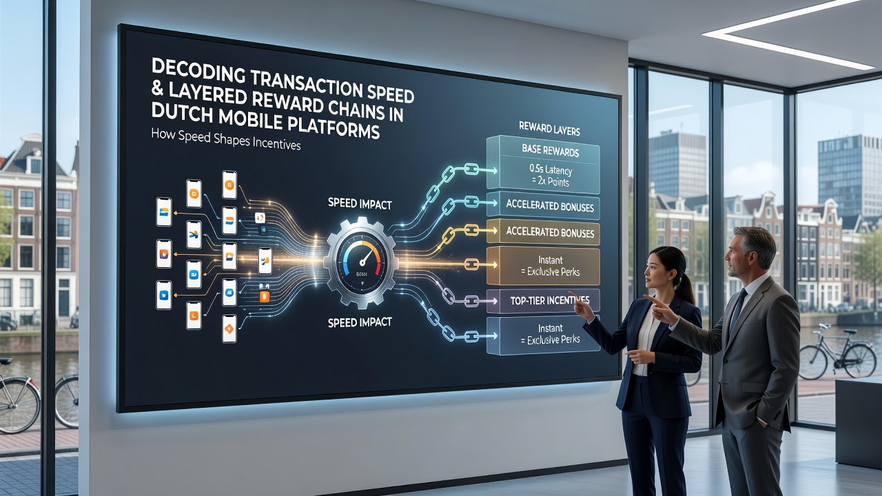 Diagram van transactiesnelheid en beloningslagen in mobiele Nederlandse systemen