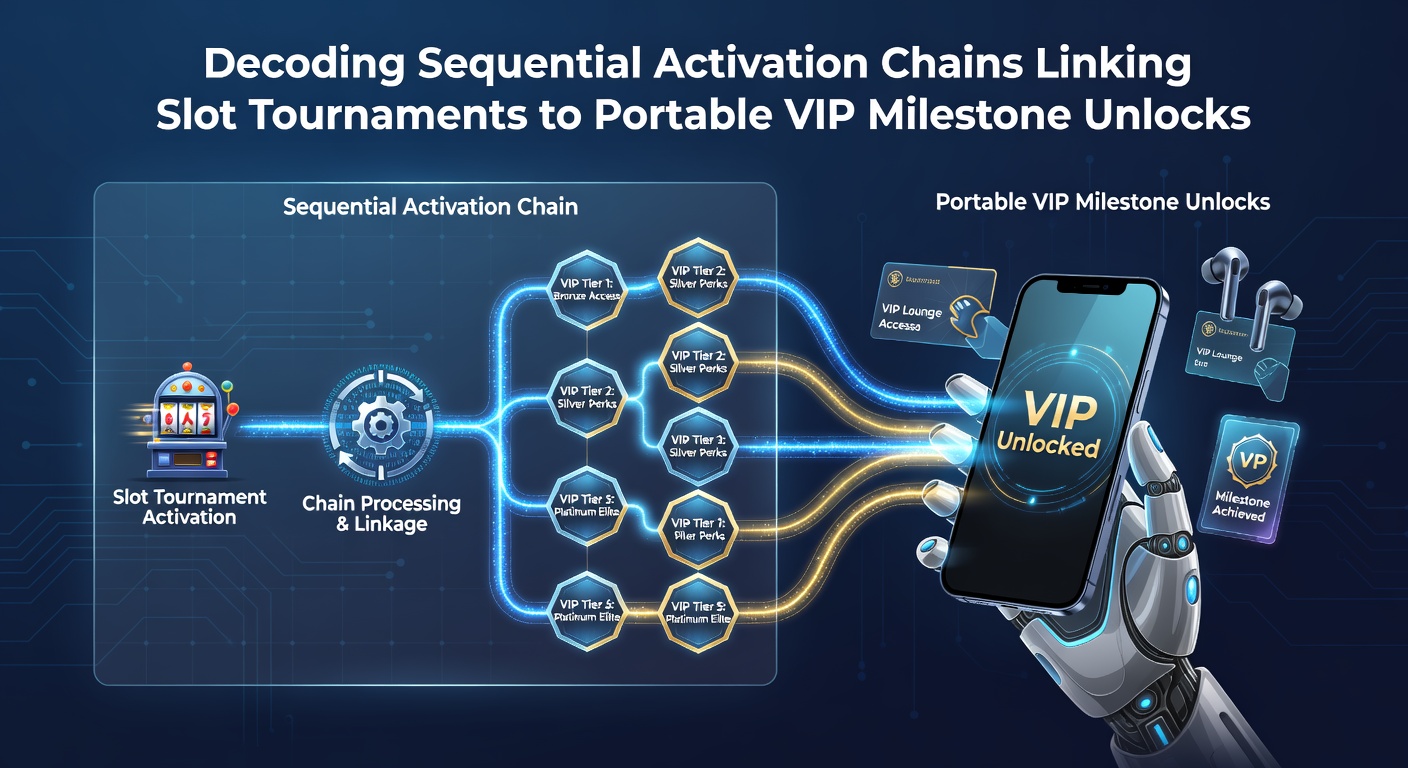 Diagram van sequentiële activeringsketens in slottoernooien en VIP-ontgrendelingen op mobiele apparaten
