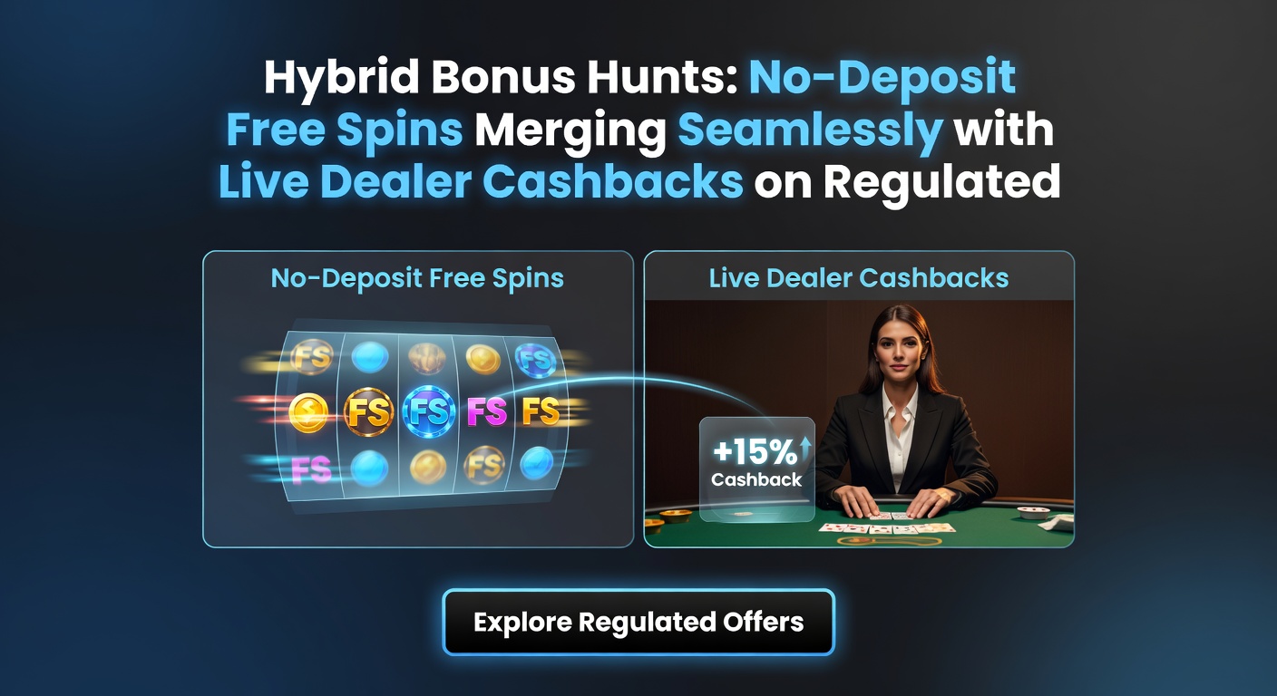 Voorbeeld van een live dealer blackjack-tafel met actieve cashback-overlay tijdens een hybride bonusjacht, inclusief free spins-winsten als inzet