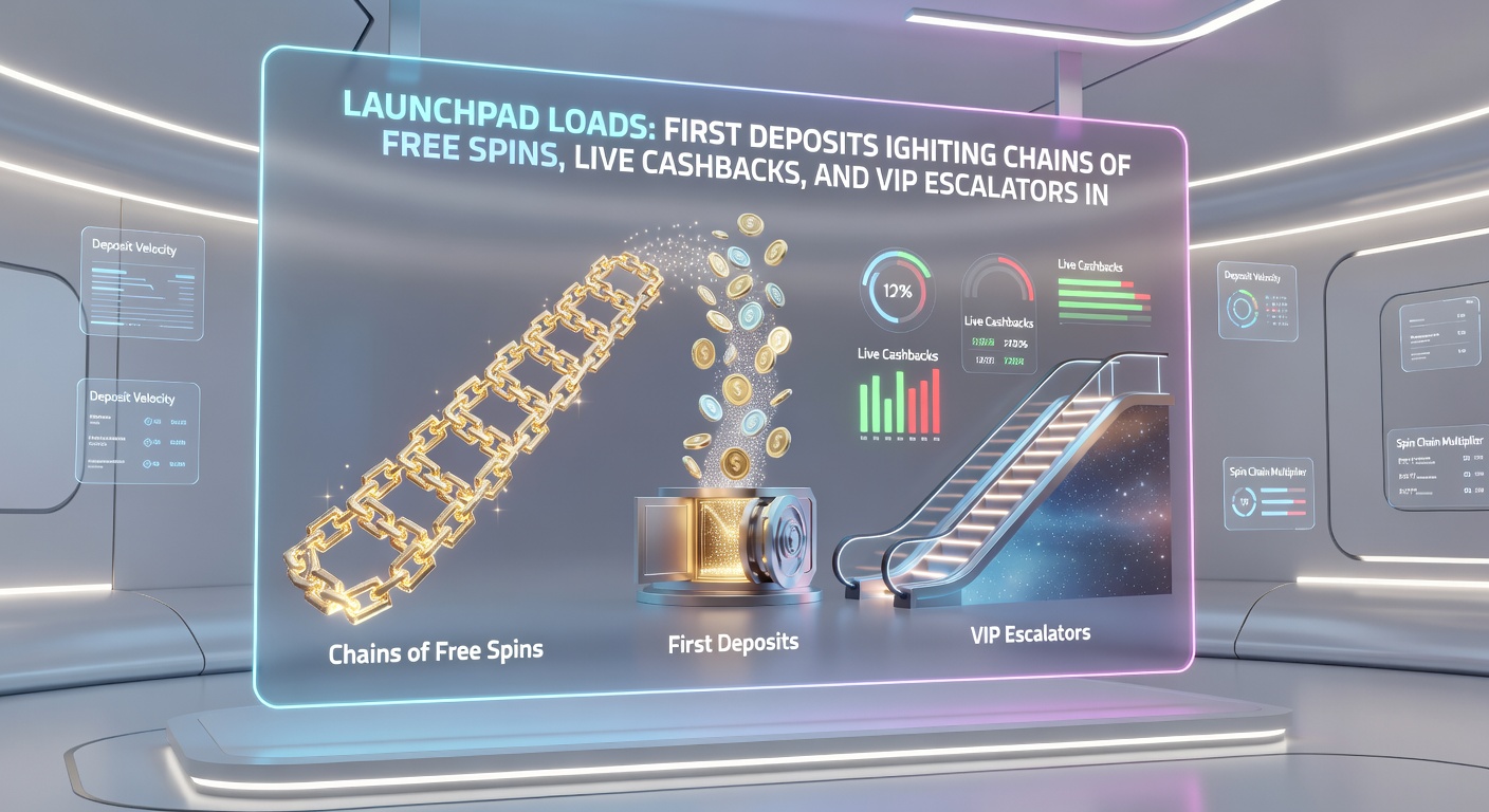 Voorbeeld van een VIP-escalator in actie, met grafiek van niveaus, free spins accumulatie en live cashback iconen op een Nederlands online casino dashboard