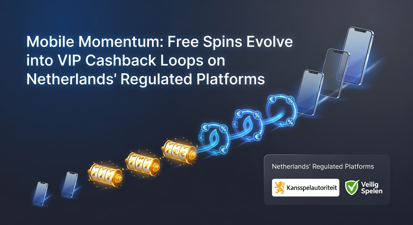 VIP dashboard op mobiel scherm met cashback cyclus en free spins upgrades in een Nederlands casino