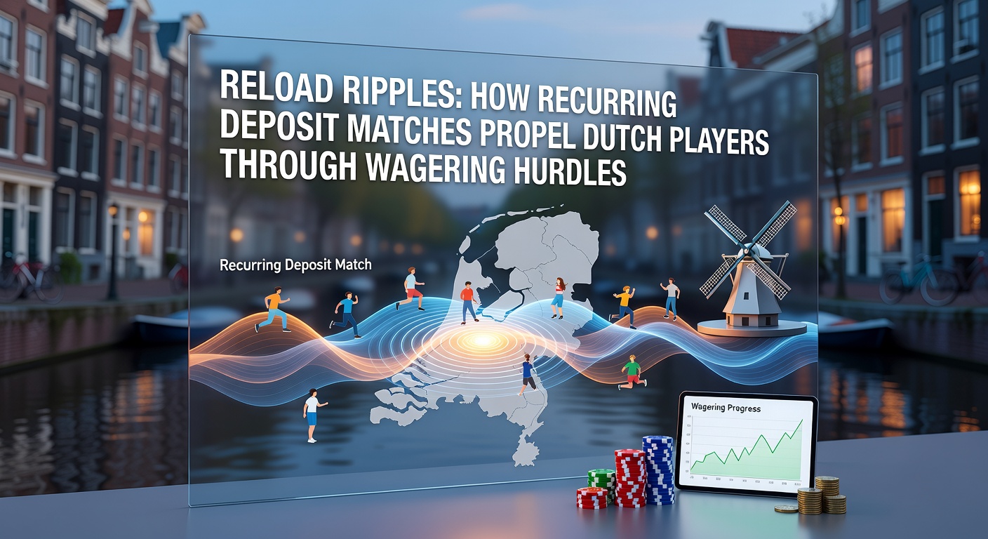 Grafiek met stijgende lijnen die de impact van reload bonussen op bankrolls tonen in Nederlandse online casinos, inclusief voorbeelden van wageringprogressie
