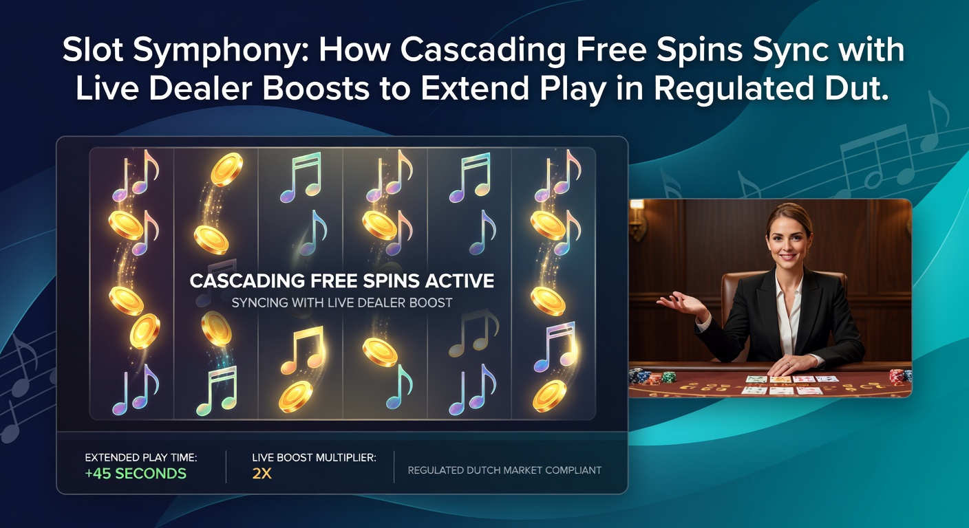 Schermafbeelding van een Nederlands online casino interface met actieve cascade free spins en een gekoppelde live dealer boost op een roulette tafel
