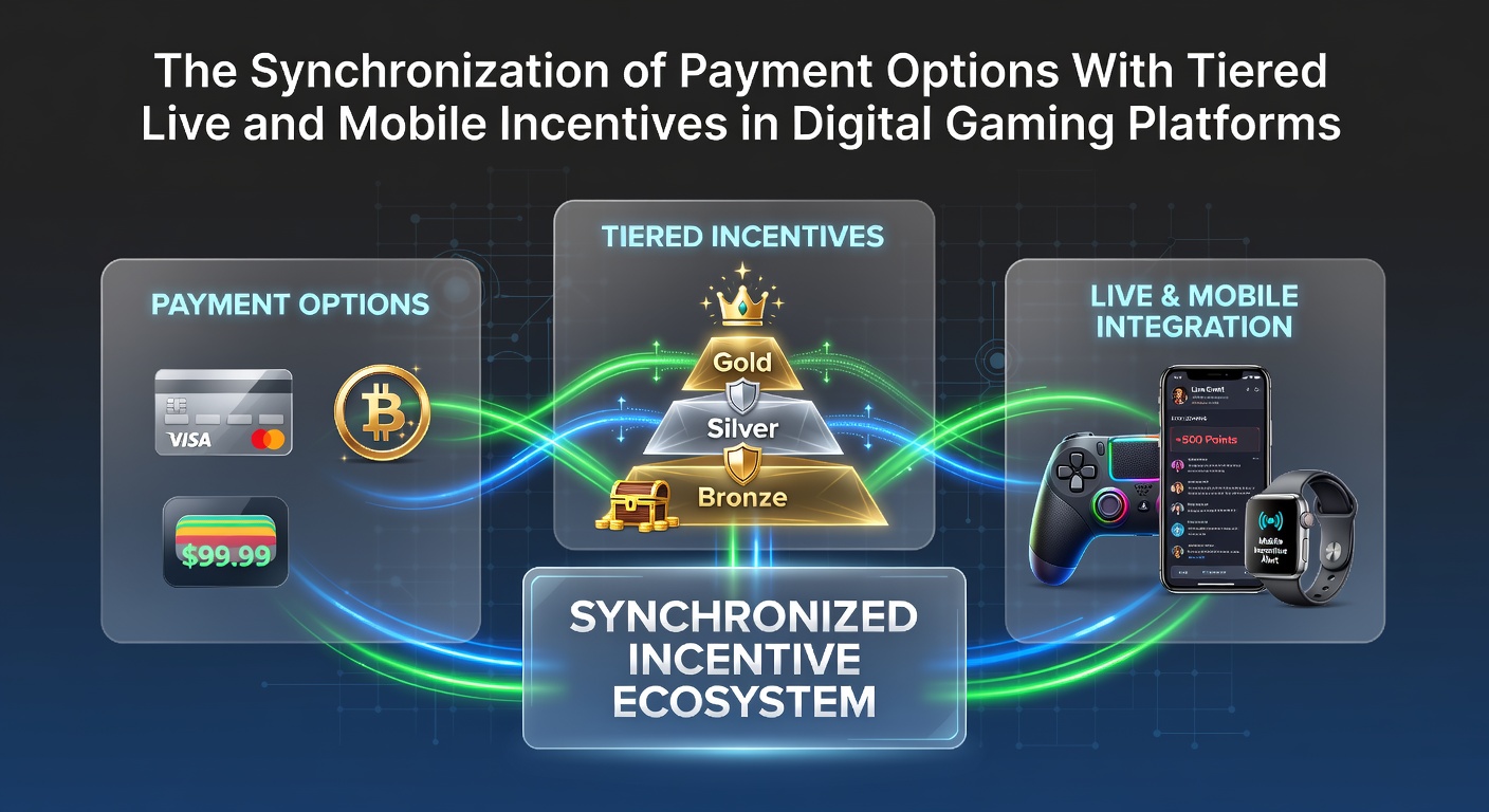 Illustratie van gesynchroniseerde betalingsopties en incentives in digitale gamingplatforms