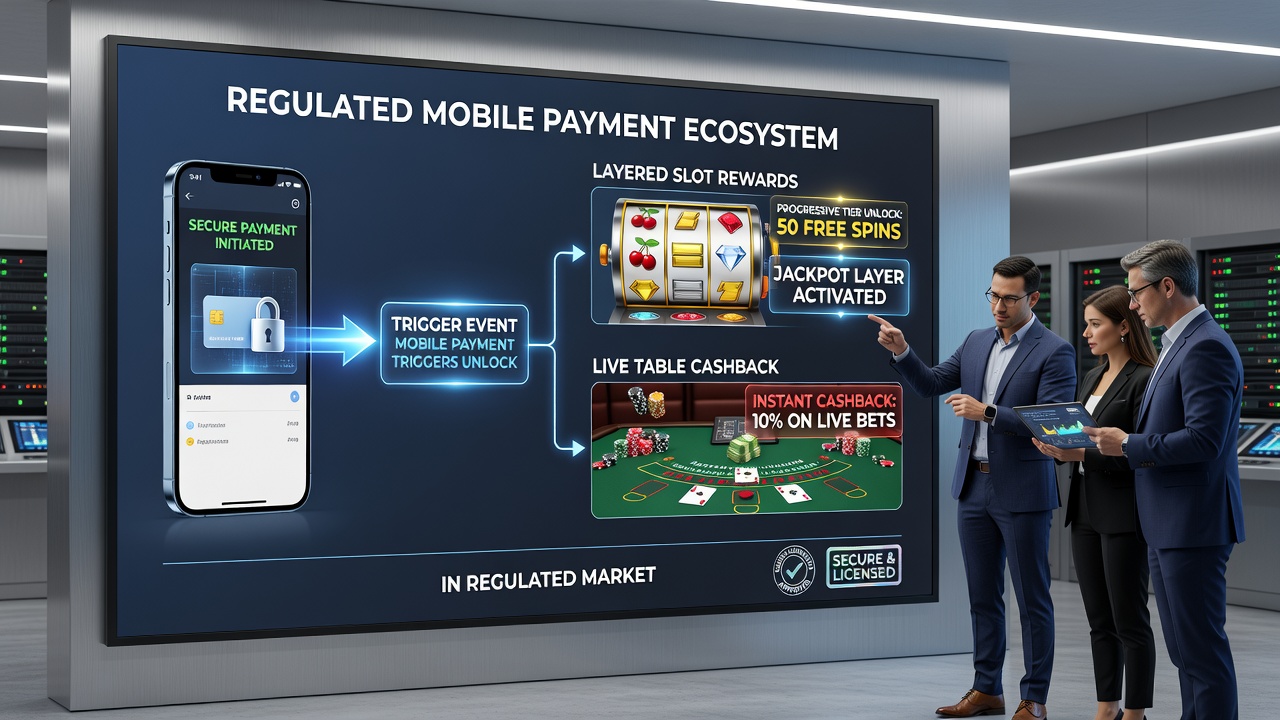 Live casino tafel met cashback indicator na mobiele betaling
